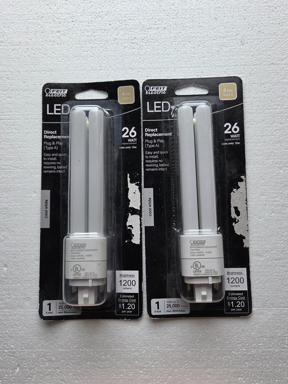 Feit Electric LED 26W Cool White Plug-In Bulb (2-Pack)